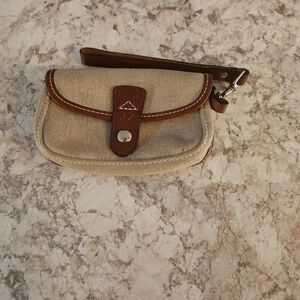 Dooney & Bourke Tan and Brown Wristlet